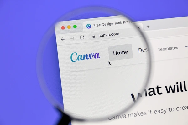 logo canvas in the zoom in