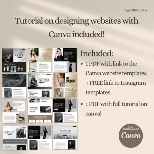 40 Premium Canva Website Templates Bundle
