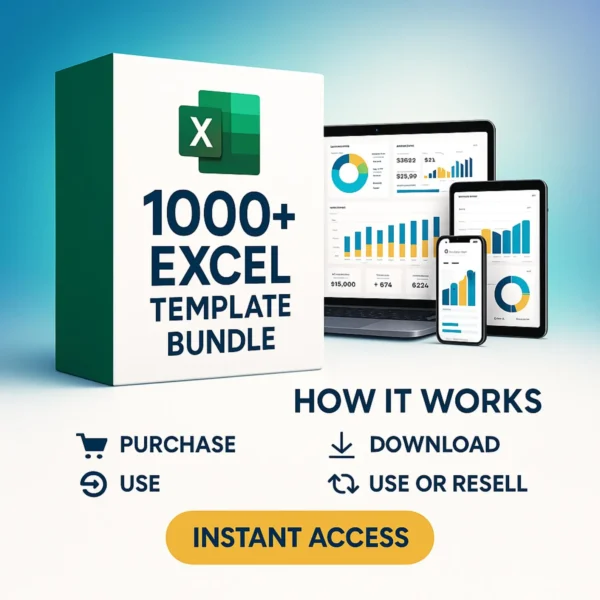 1000+ Excel Spreadsheet Templates Bundle | PLR Included