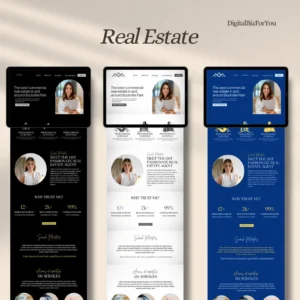 tree templates of canva one its black and the second is white and the third is blue and all of them haves modern styles and design
