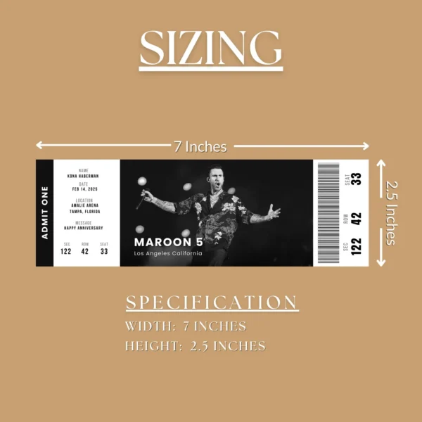 Editable Concert Ticket Template (Canva)