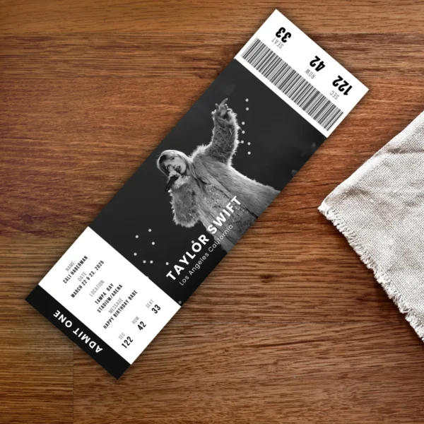 Editable Concert Ticket Template (Canva)