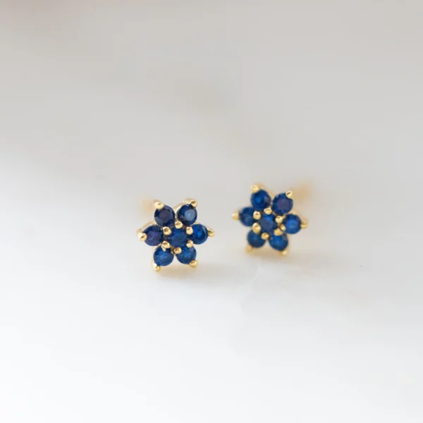 Dainty Flower Stud Earrings Bundle | 14K Gold & CZ Options Included